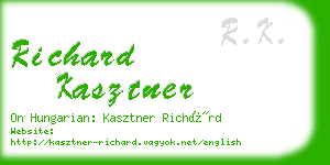 richard kasztner business card